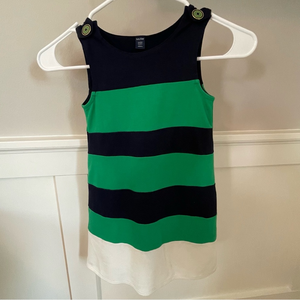 SALE! BabyGap Navy & Green Color Blocked Shift Dress. CUTEST EVER!!! Size: 5T.